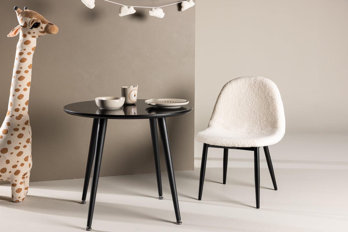 Okrúhly detský stôl NILO – štýlový herný stôl v Czarny