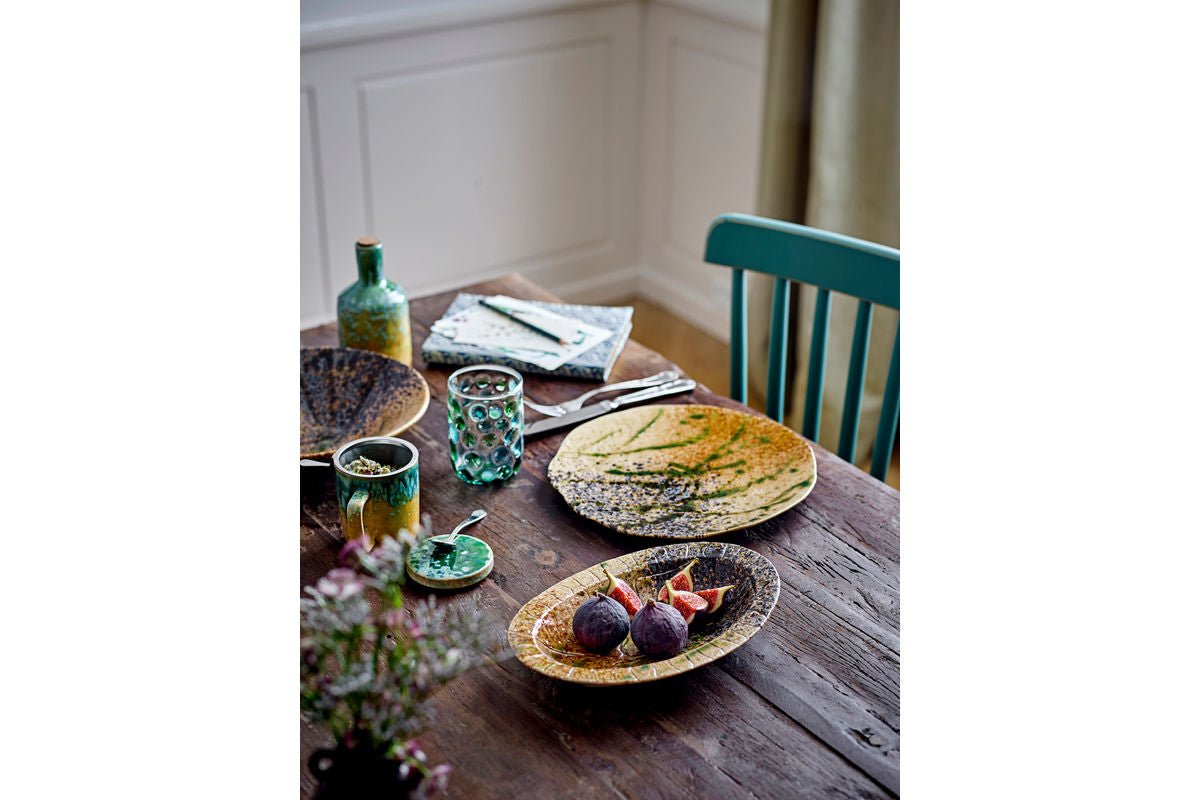 Servierplatte Caléa – aus Steingut mit reaktiver Glasur