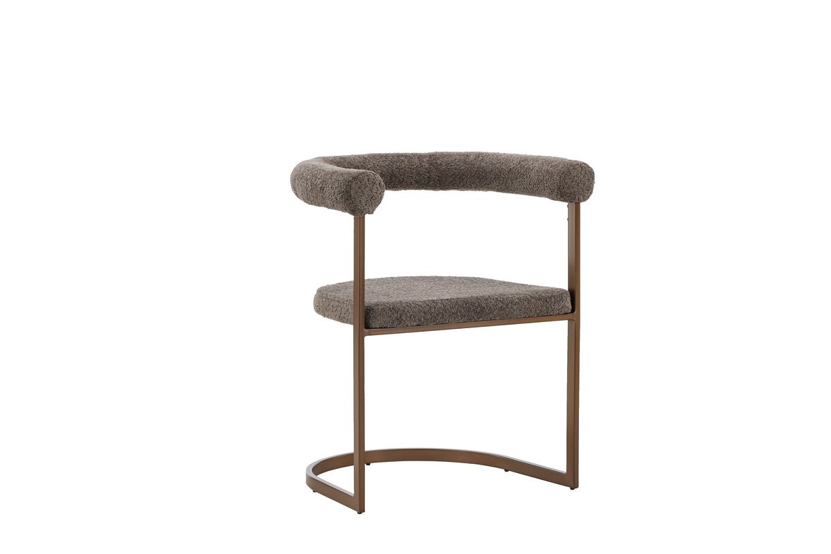 Sada 2 ks - Stolička Paje s jemným poťahom z bouclé látky