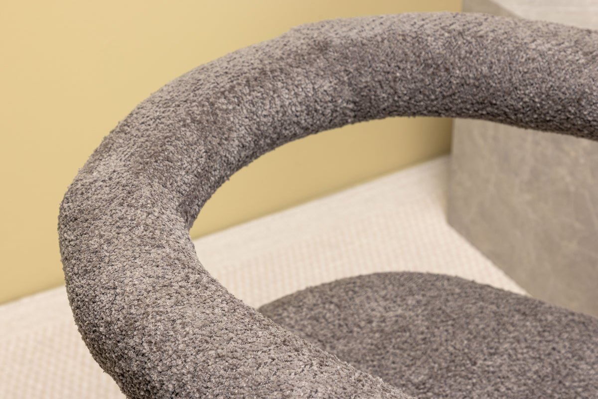 Sada 2 ks - Stolička Paje s jemným poťahom z bouclé látky