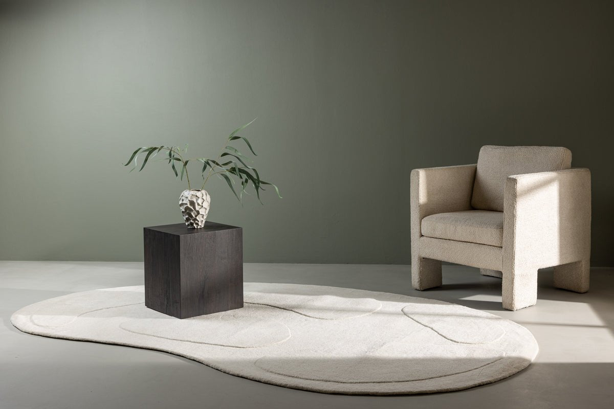 Koberec Caelen – oválny tvar v Czarny & Bielá z bavlny