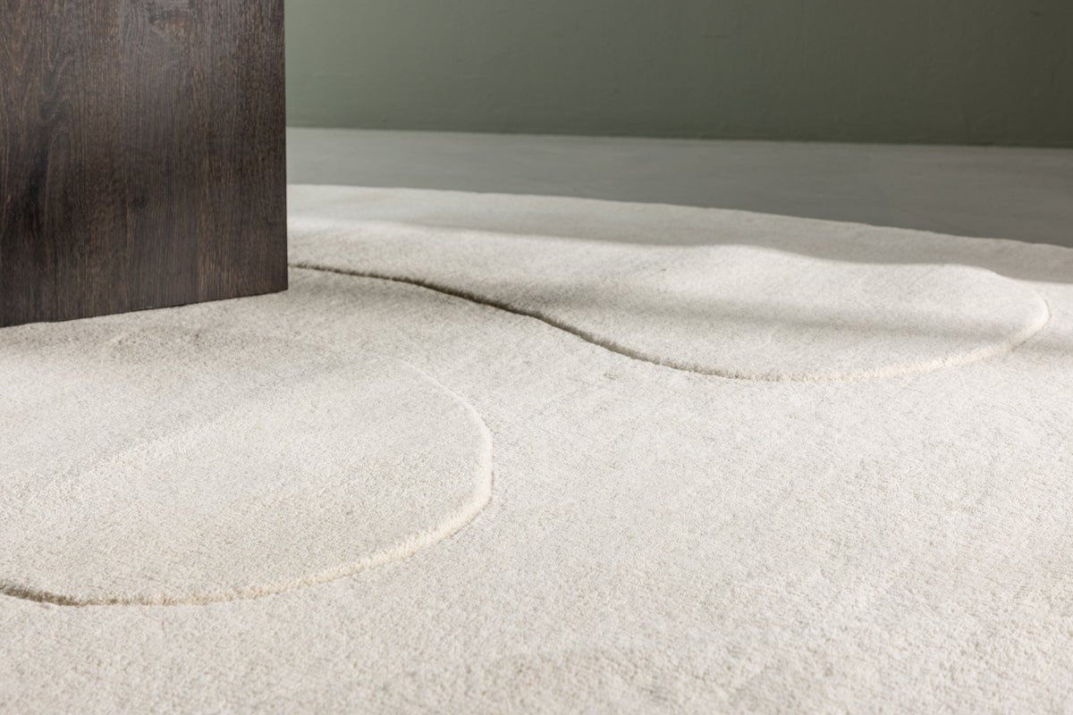 Koberec Caelen – oválny tvar v Czarny & Bielá z bavlny