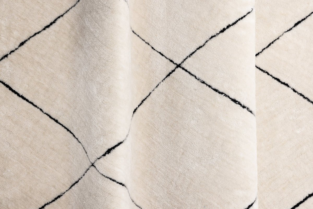 Koberec Siena – v Bielá z polyesteru a bavlneného zmesi