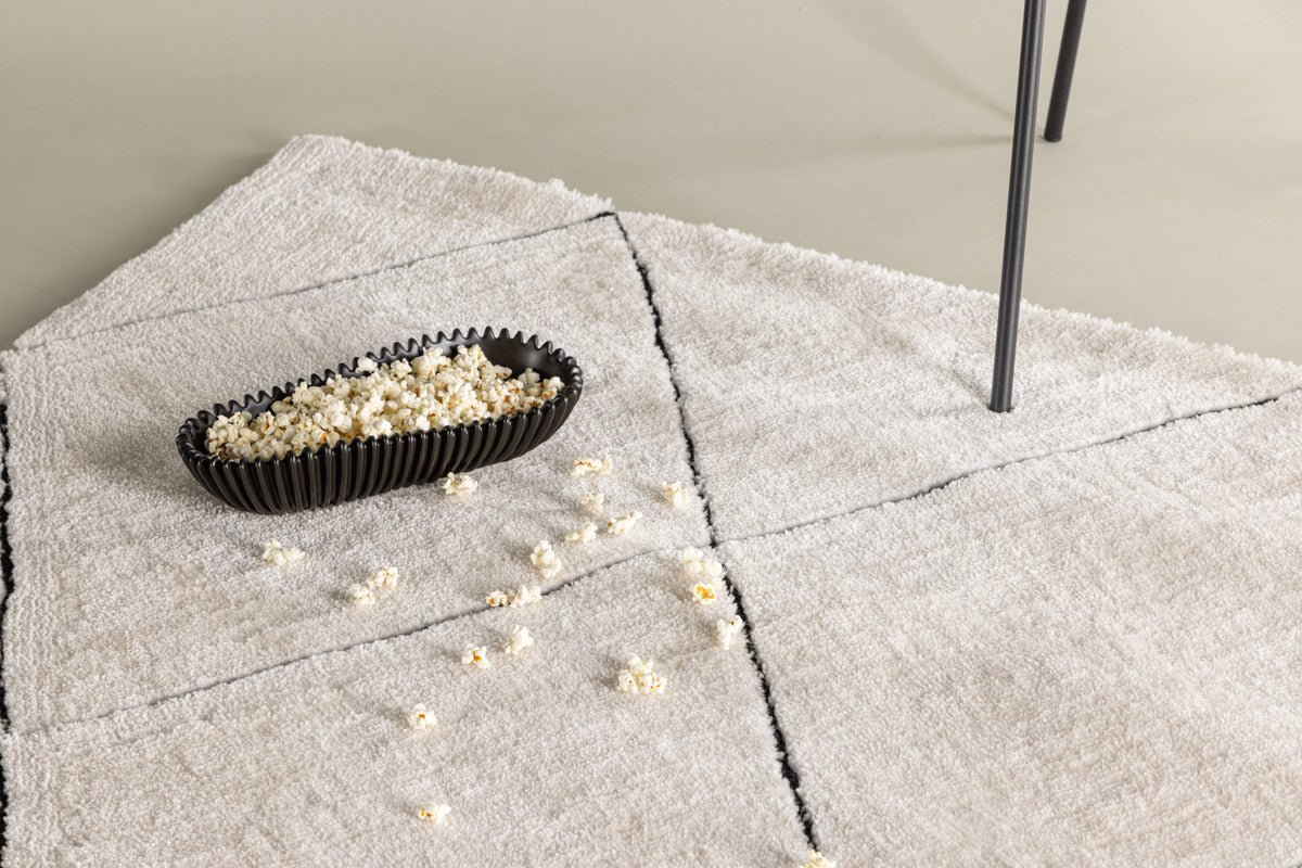 Koberec Siena – v Bielá z polyesteru a bavlneného zmesi