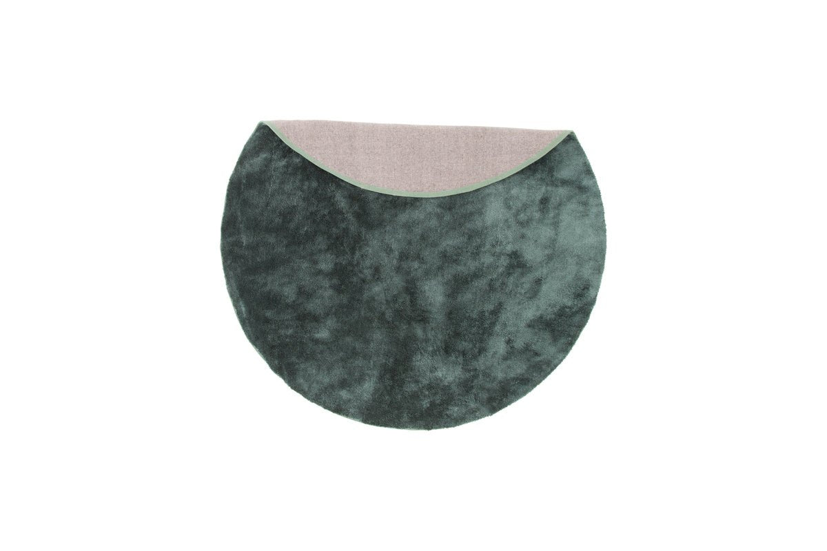 Koberec Vasia – okrúhly s lesklým vzhľadom z polyesteru