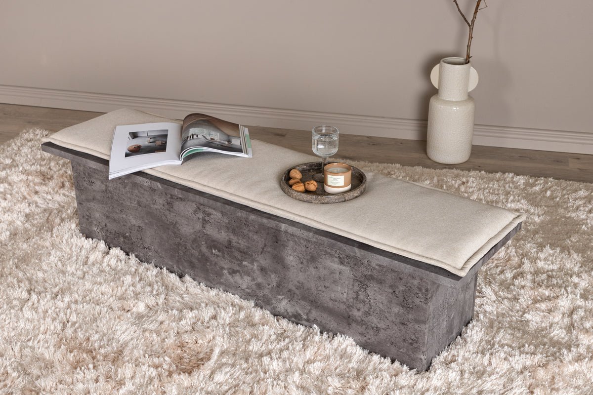 Lavica "Stan" – v sivej kamennej optike