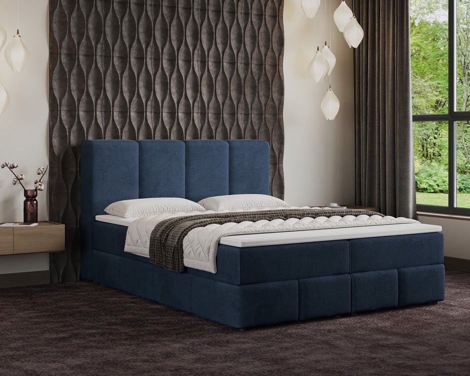 Boxspring posteľ Benátky zamsková s úložným priestorom