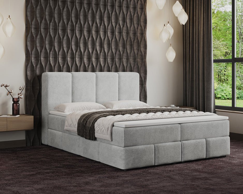 Boxspring posteľ Benátky zamsková s úložným priestorom