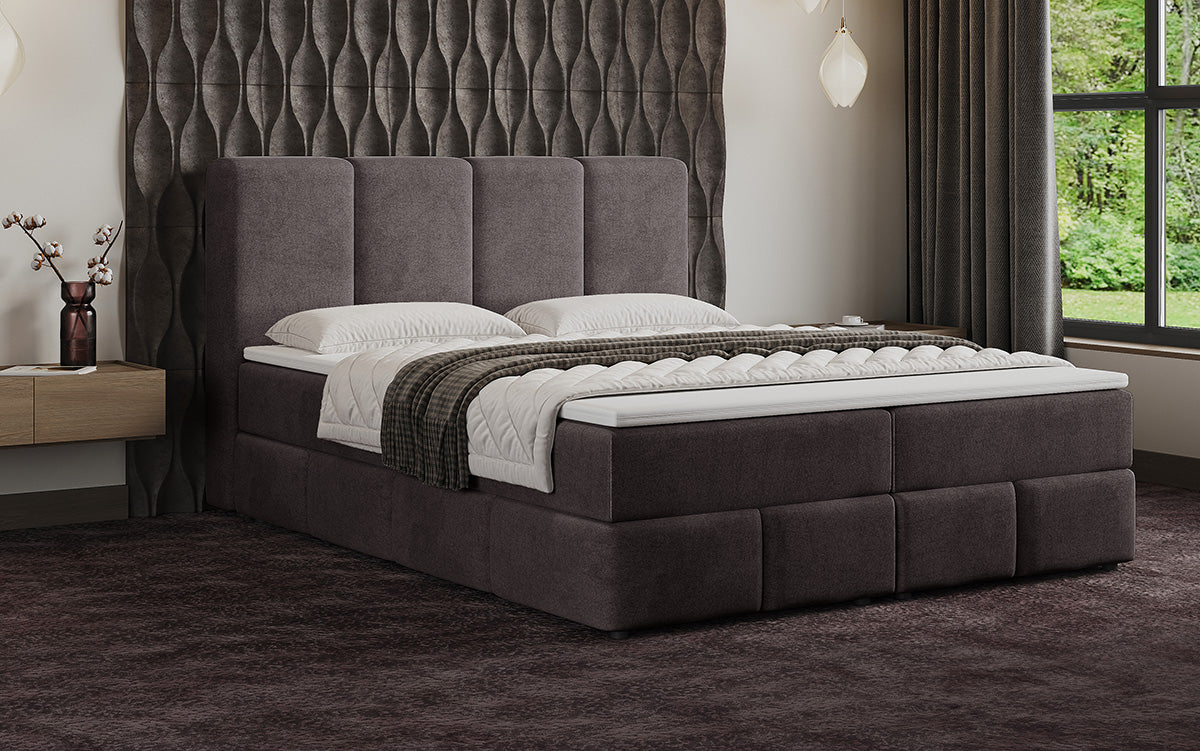 Boxspring posteľ Benátky zamsková s úložným priestorom