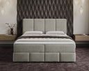 Boxspring posteľ Benátky zamsková s úložným priestorom