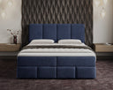 Boxspring posteľ Benátky zamsková s úložným priestorom