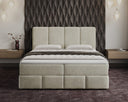 Boxspring posteľ Benátky zamsková s úložným priestorom