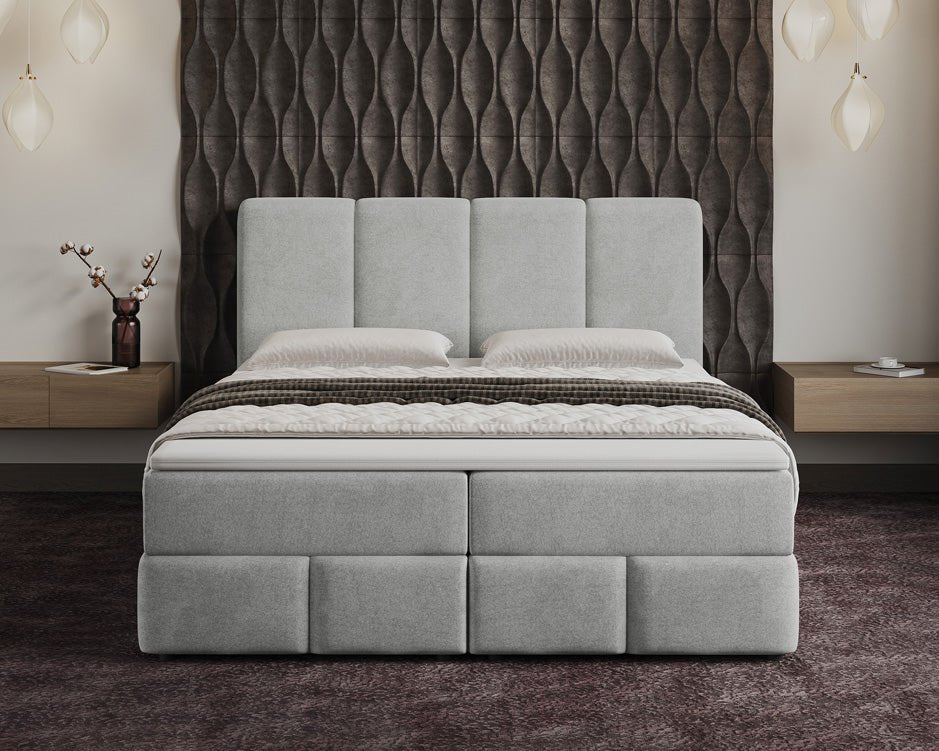 Boxspring posteľ Benátky zamsková s úložným priestorom