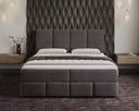 Boxspring posteľ Benátky zamsková s úložným priestorom