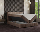 Boxspring posteľ Benátky zamsková s úložným priestorom