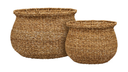 2er Set Körbe Medelin - aus Polyester und Holz