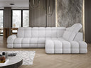 Designer Ecksofa Lima mit elektrischer Schlaffunktion in Bouclé