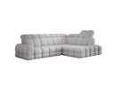 Designer Ecksofa Lima mit elektrischer Schlaffunktion in Bouclé