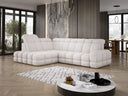 Designer Ecksofa Lima mit elektrischer Schlaffunktion in Bouclé