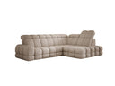 Designer Ecksofa Lima mit elektrischer Schlaffunktion in Bouclé