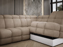 Designer Ecksofa Lima mit elektrischer Schlaffunktion in Bouclé