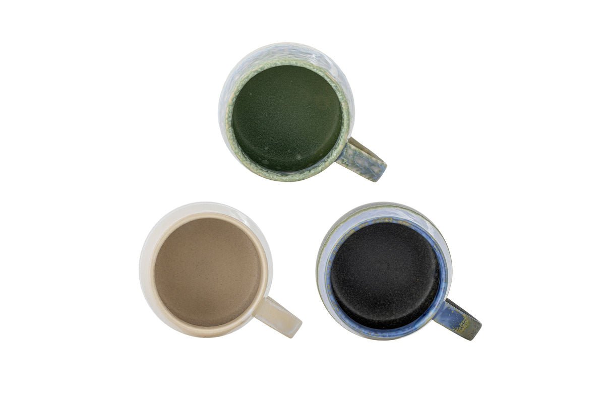 Súprava pohárov „Nerisa“ – modrá kamenina (3-dielna)