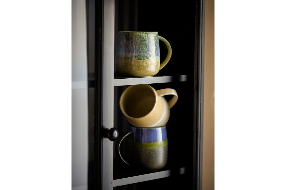 Súprava pohárov „Nerisa“ – modrá kamenina (3-dielna)