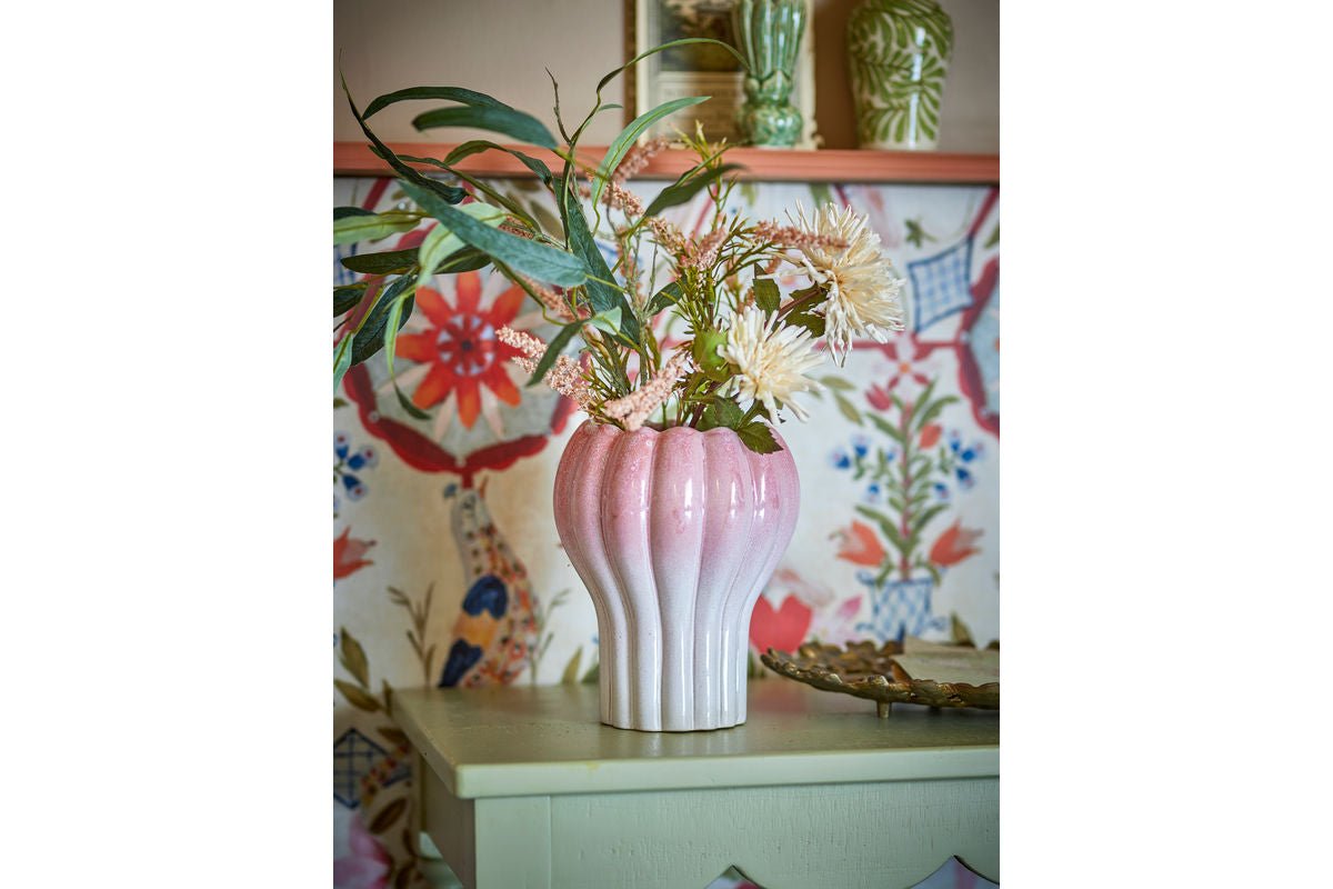 Blumentopf „Rosyn“ – Roséfarbenes Steingut