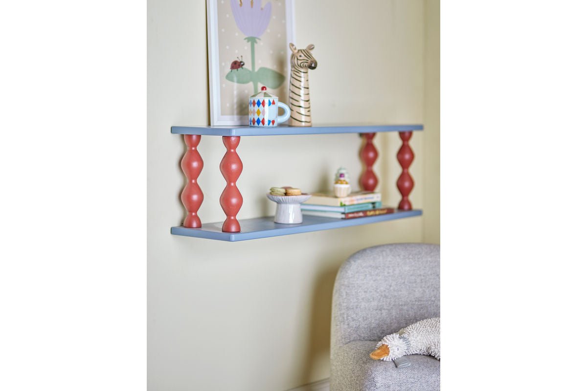 Kinderregal Capri – Verspieltes Wandregal in Blau