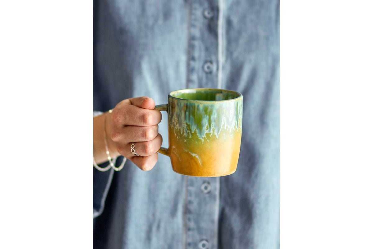 Pohár „Elvian“ – zelená kamenina