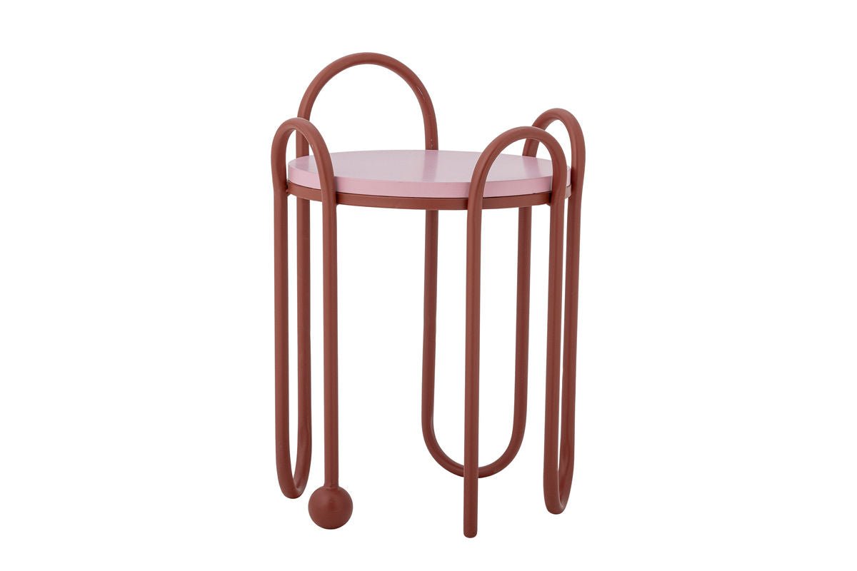 Prístavný stolík Kalea – lakovaný kov v Červenej