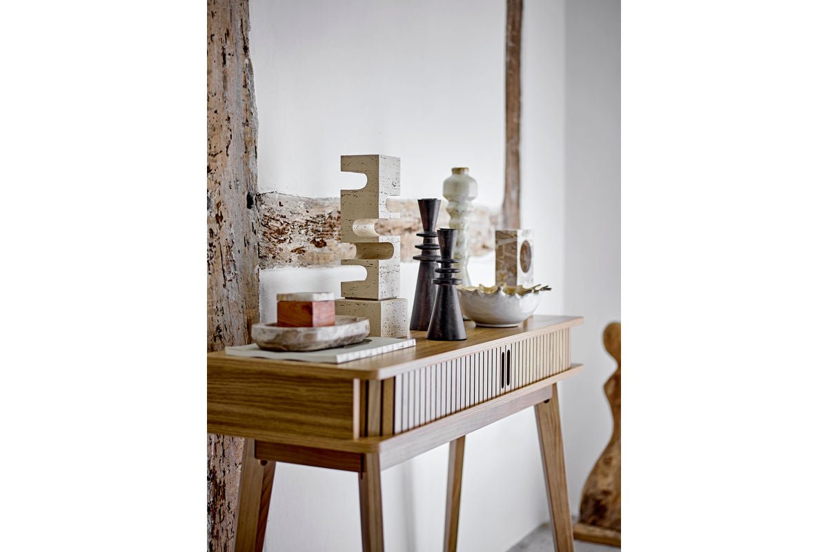 Kerzenhalter „Nerith“ – Schwarzes Mangoholz