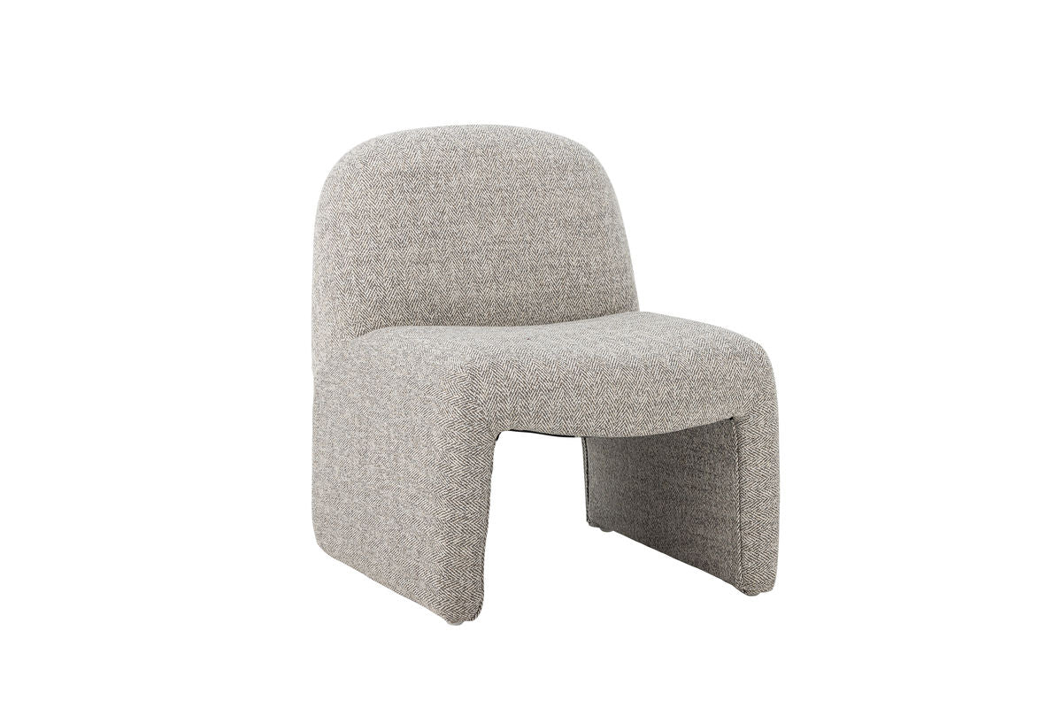 Detská stolička „Noah“ – Sivá, čalúnená látkovým poťahom