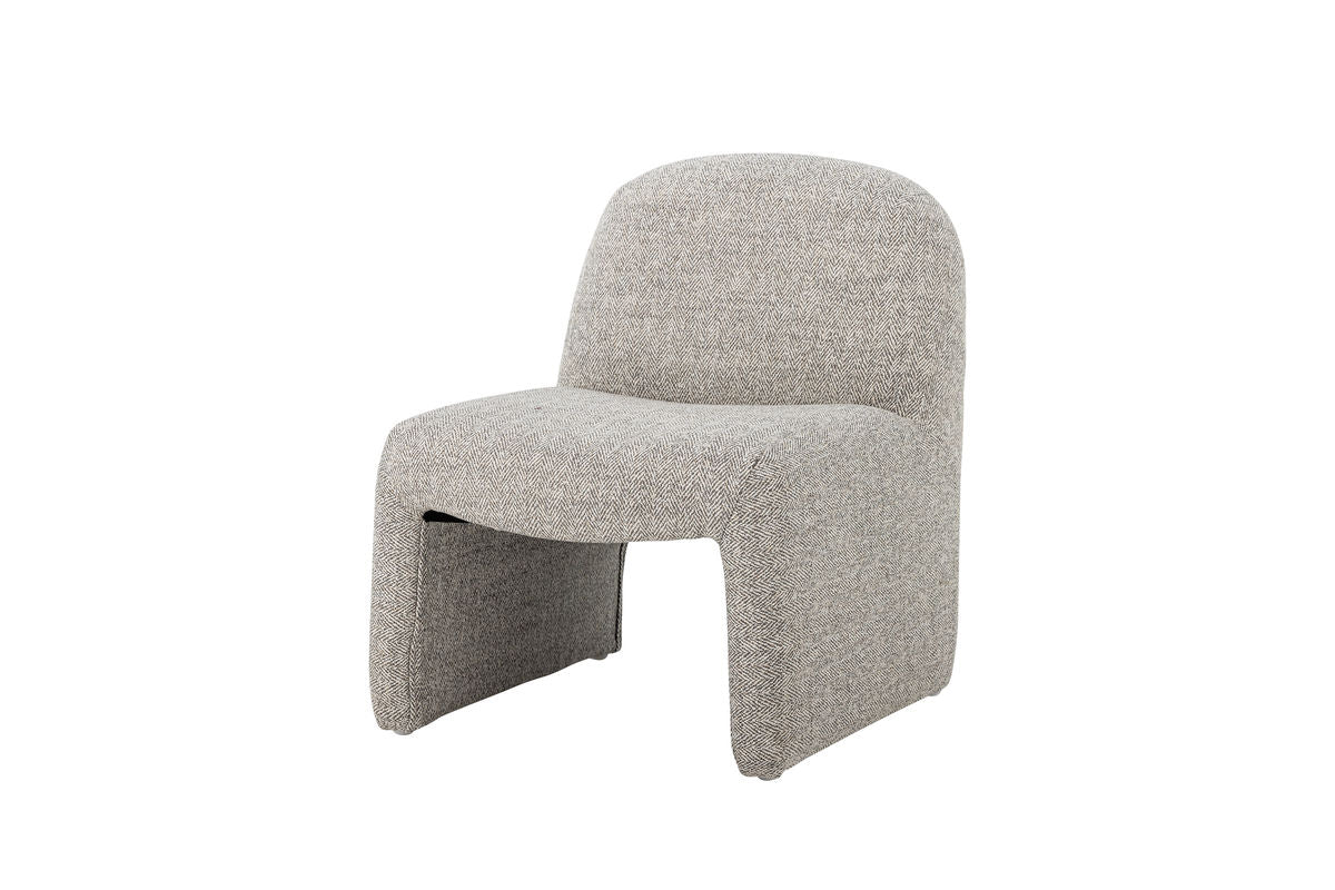 Detská stolička „Noah“ – Sivá, čalúnená látkovým poťahom