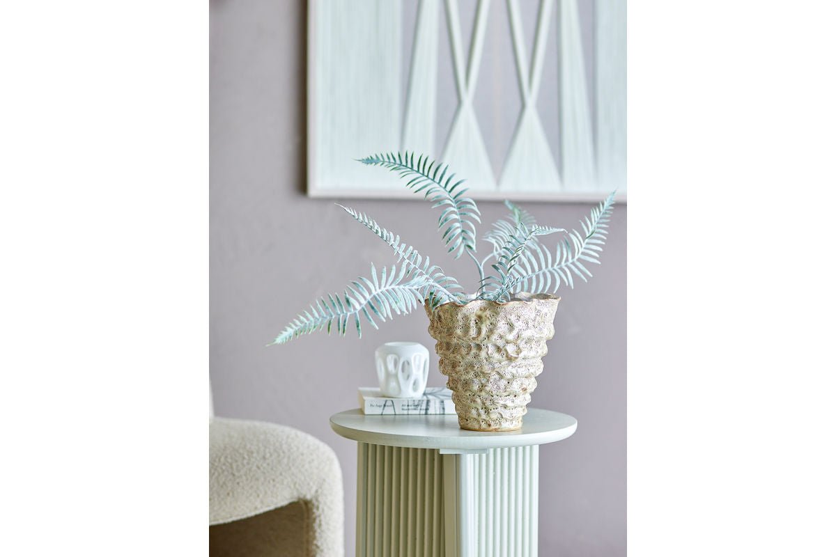 Blumentopf „Eloria“ – Helles Steingut