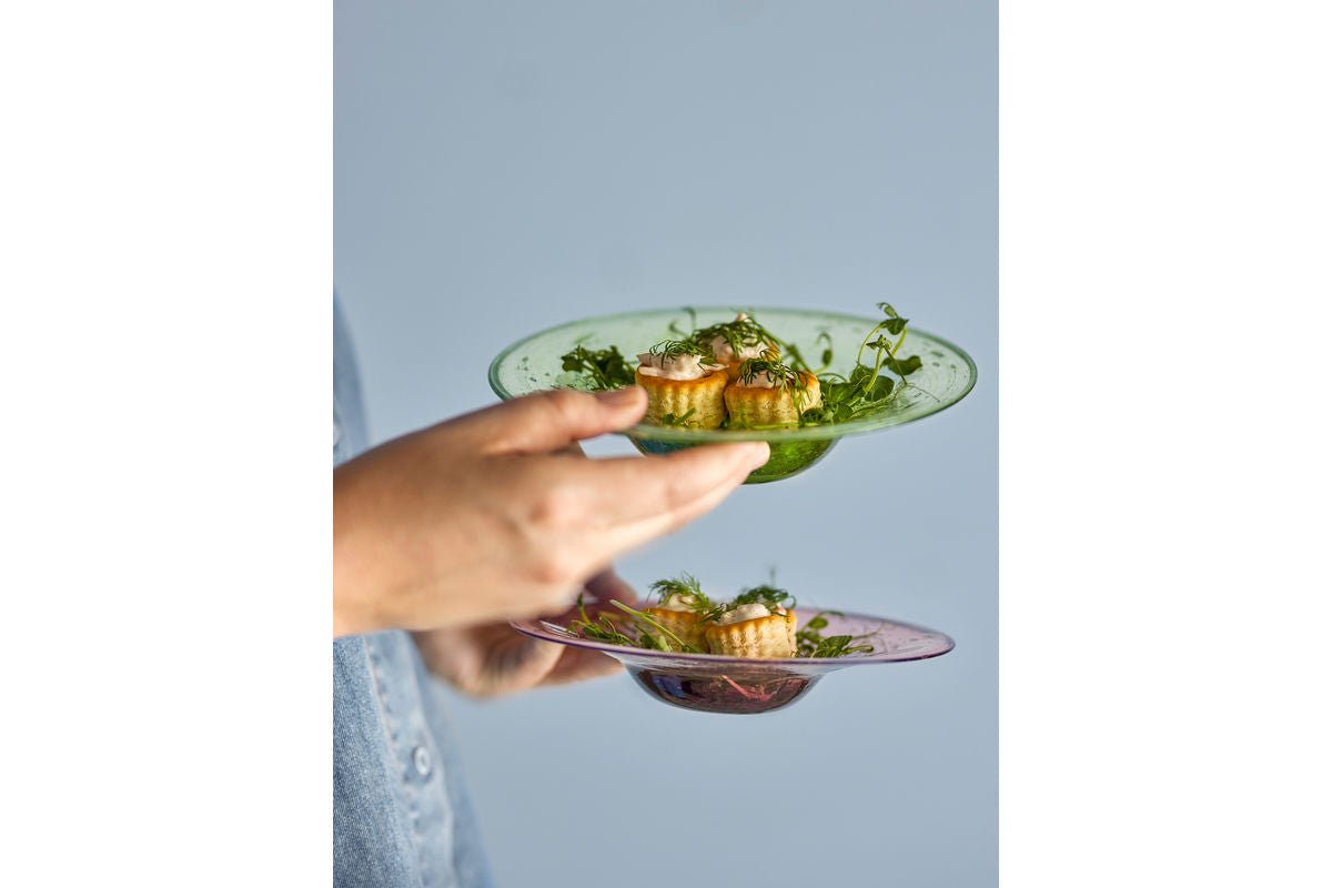 Súprava tanierov „Arimo“ – farebné sklo (2-dielna)