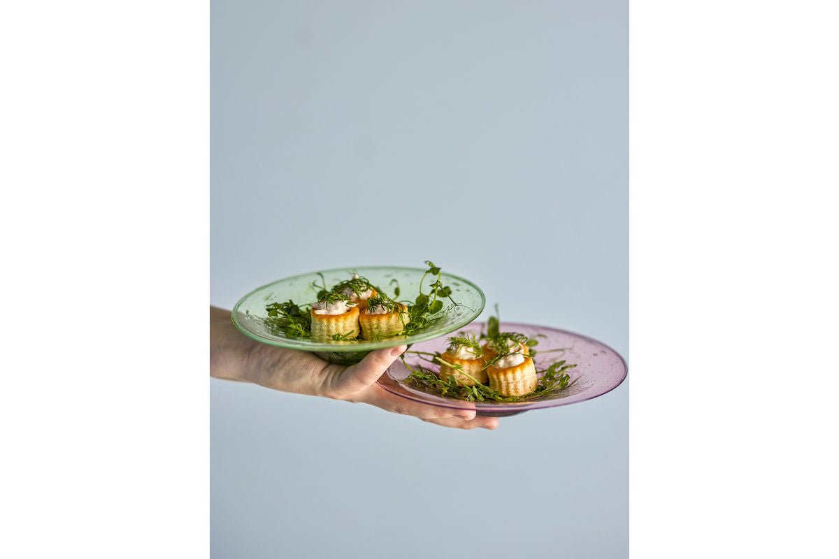 Súprava tanierov „Arimo“ – farebné sklo (2-dielna)