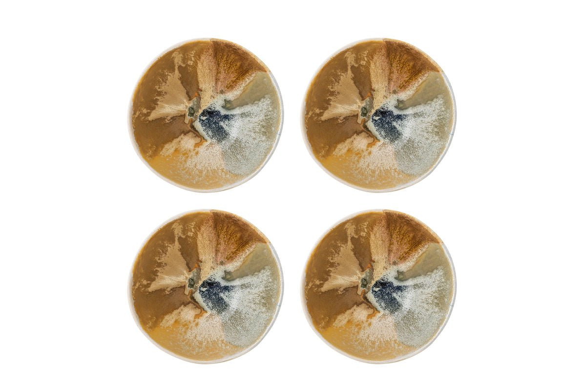 Súprava misiek „Solari“ – žltá kamenina (4-dielna)