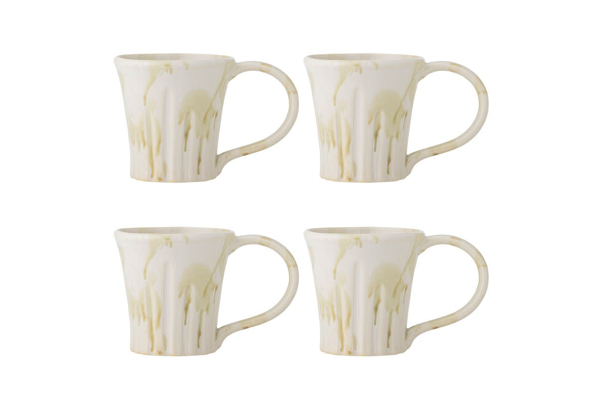 Becher-Set „Verdo“ – Grünes Steingut (4-teilig)