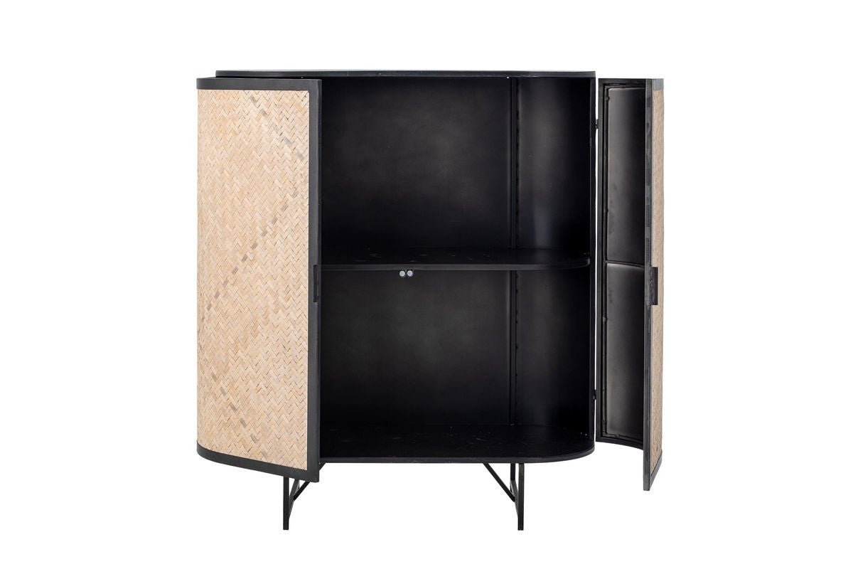 Komoda Elvara – kovový rám s viedenským prútím v prírodnom odtieni