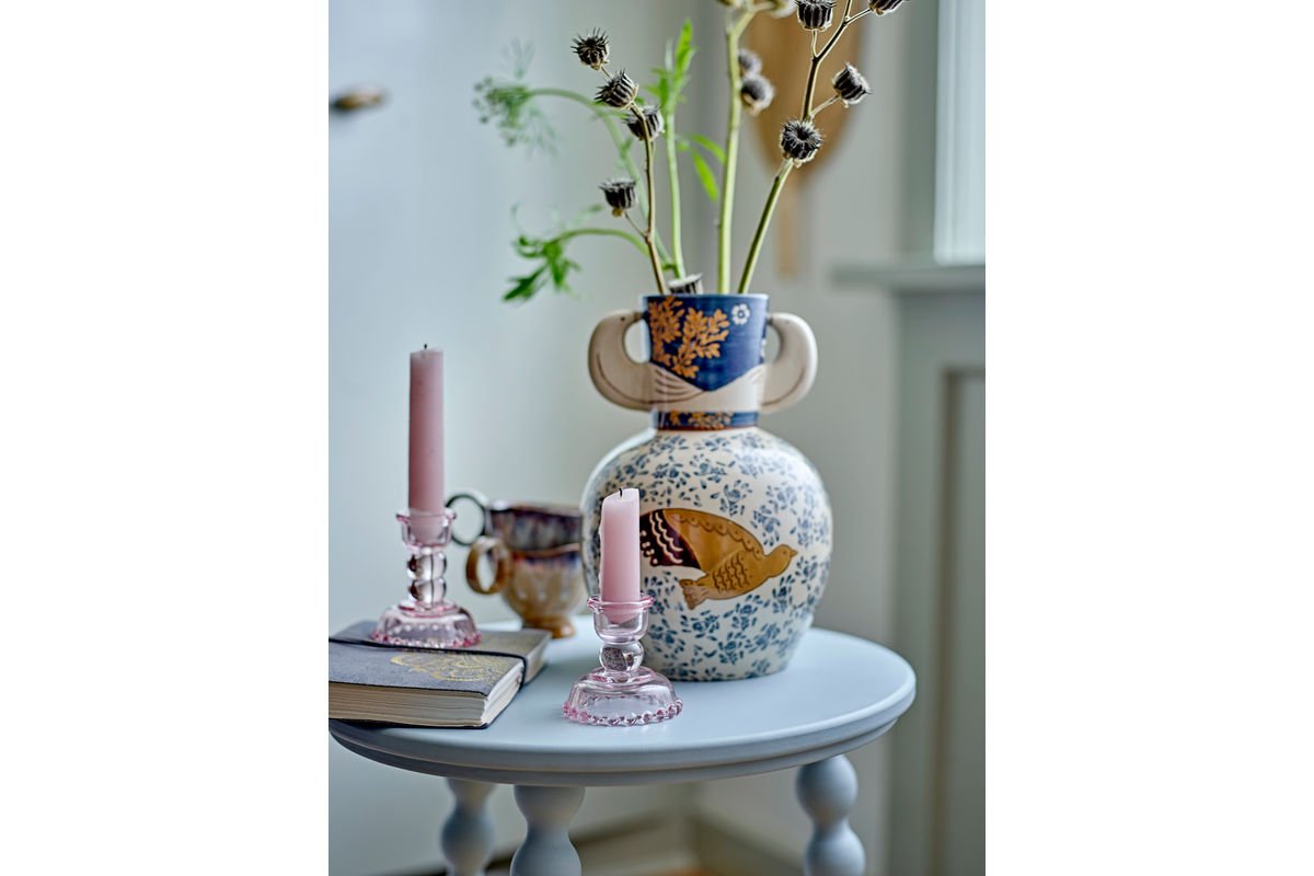 Vase „Granny“ – Steingut mit Gemälde