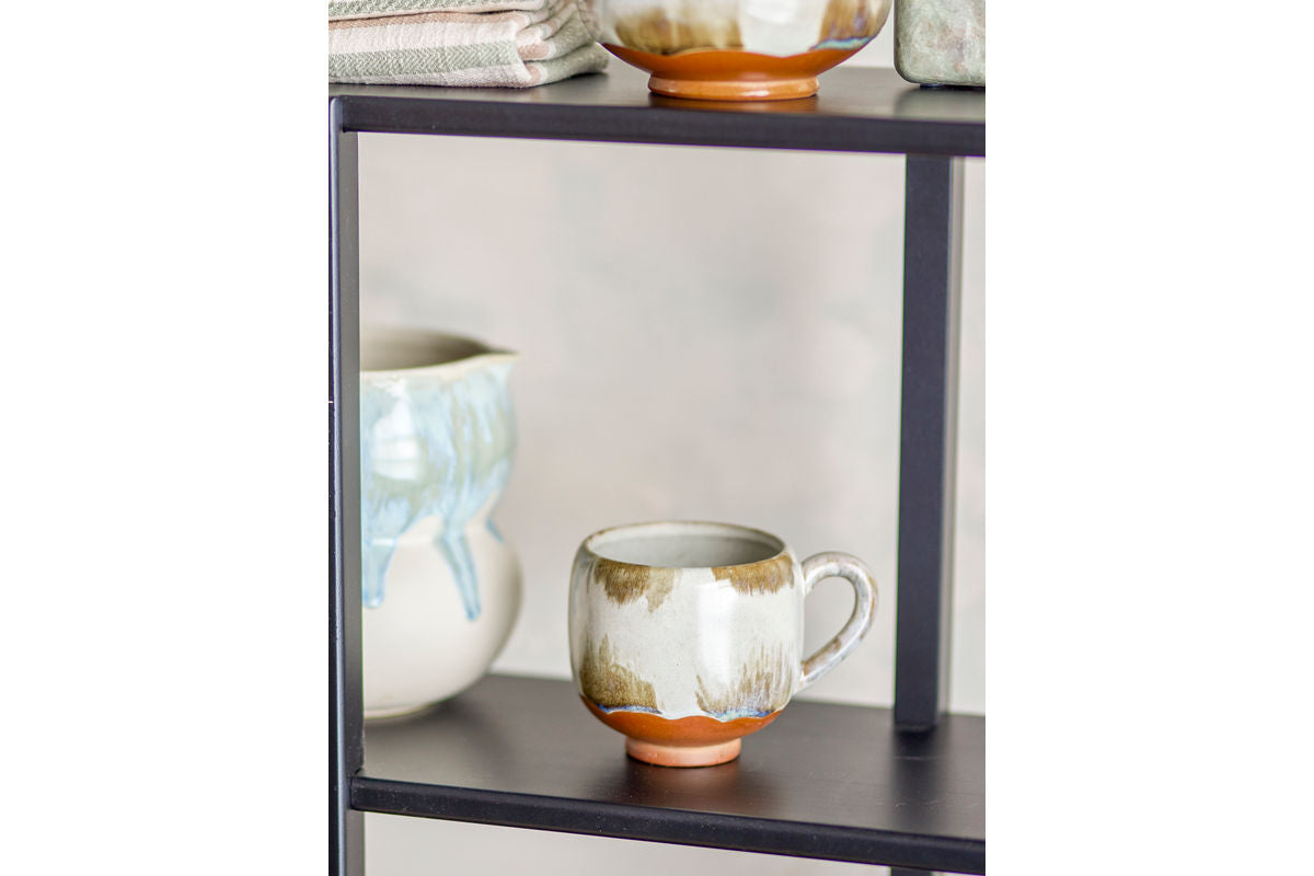 Súprava šálok „Salen“ – Hnedá kameninová keramika (4-dielna)