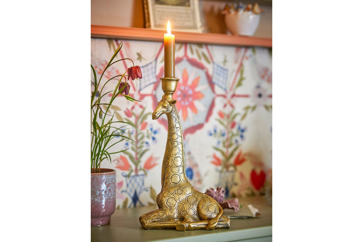 Kerzenhalter Savana – Polyresin in Goldoptik