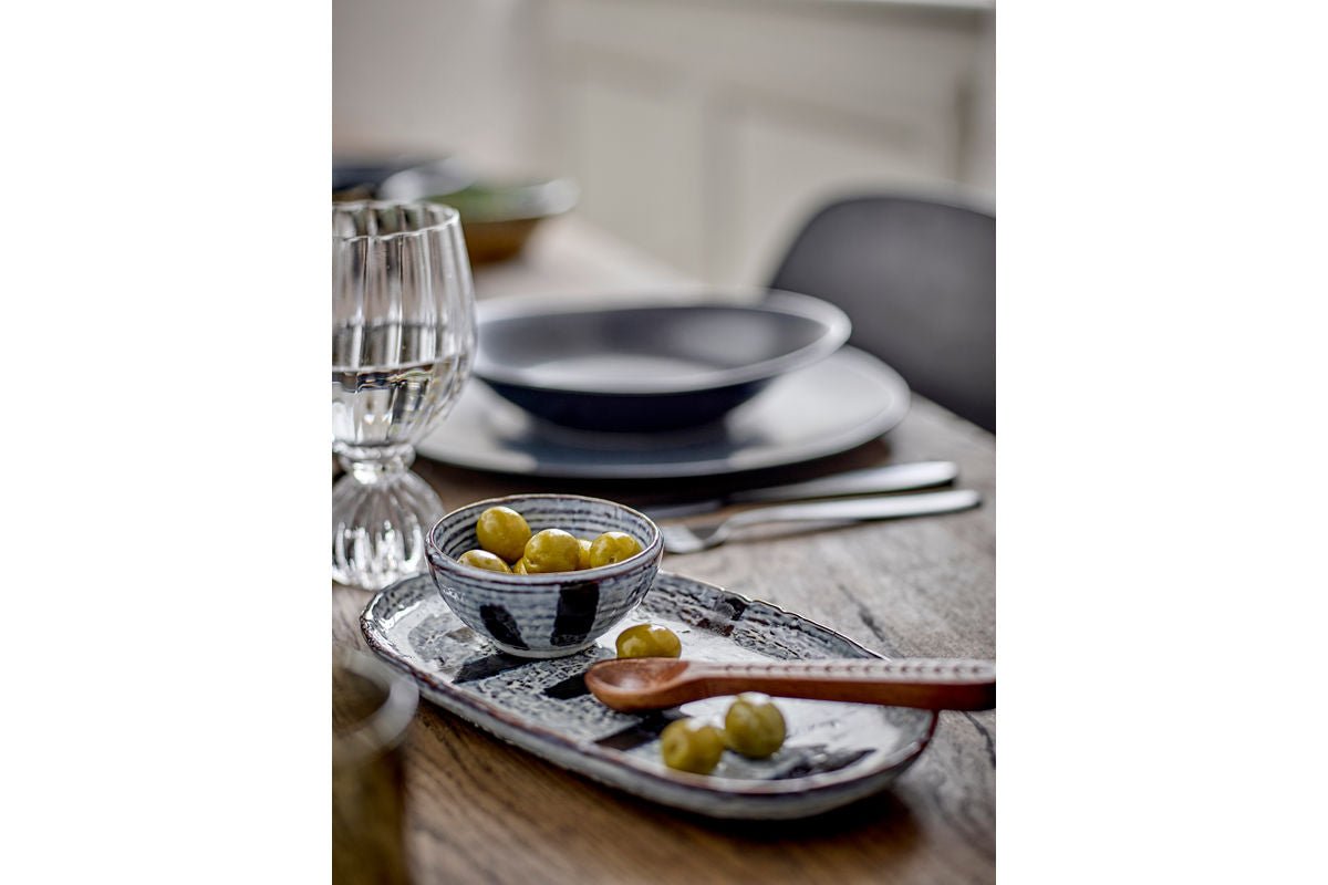 Súprava misiek „Kairox“ – modro-čierna kameninová súprava (4-dielna)