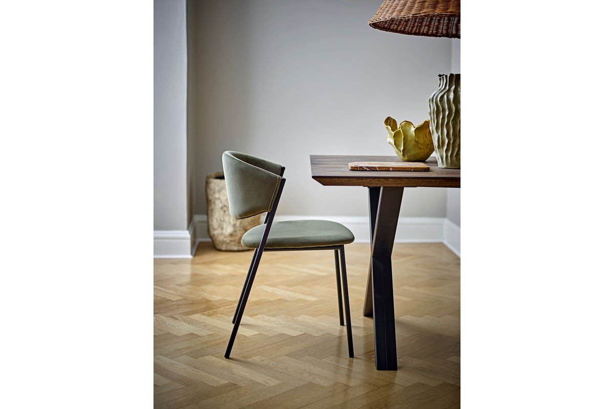 Schale Auror – skulpturales Steingut in Gelb