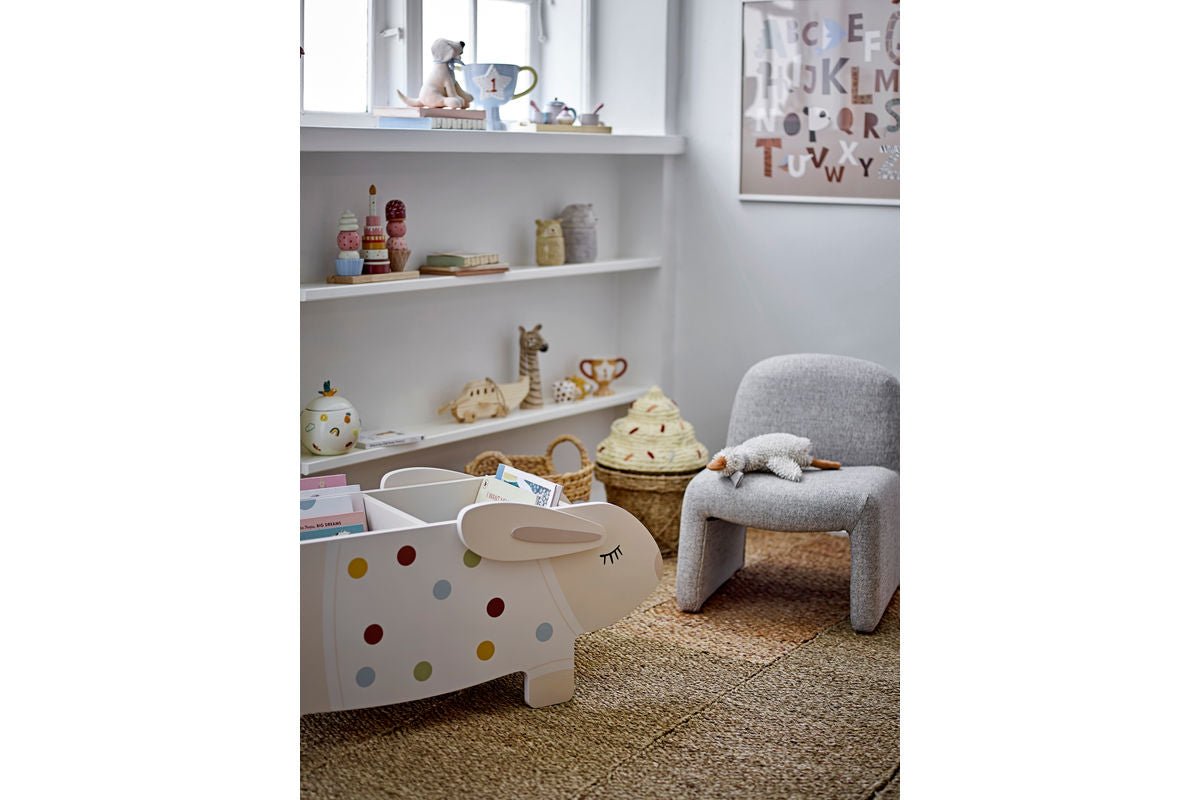 Detská stolička „Noah“ – Sivá, čalúnená látkovým poťahom