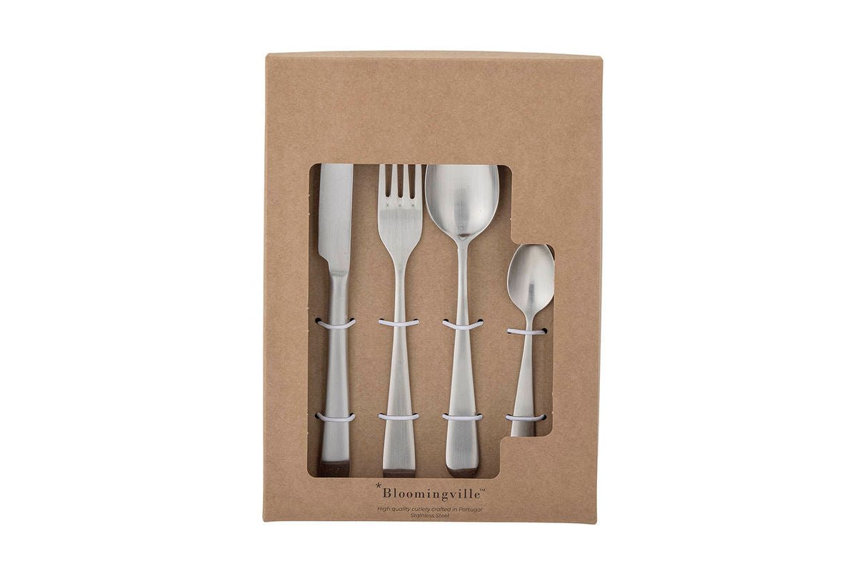 Súprava príborov Aurel – nerezová oceľ s matným strieborným povrchom