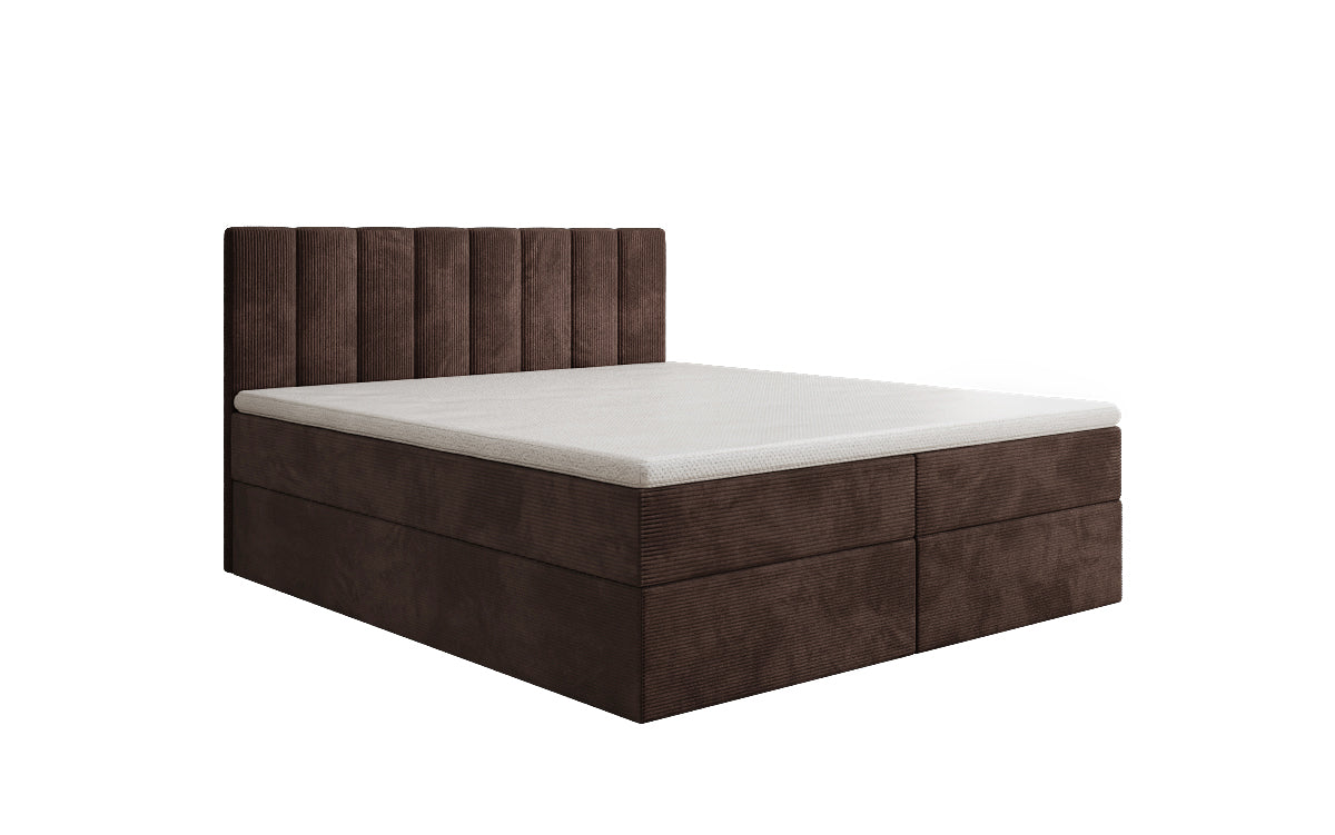 Boxspringbett Sofia in Cord mit Stauraum