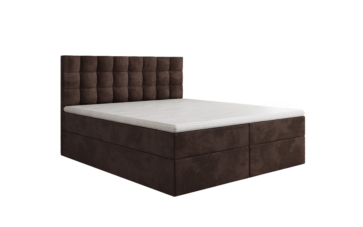 Boxspringbett Como in Cord mit Stauraum