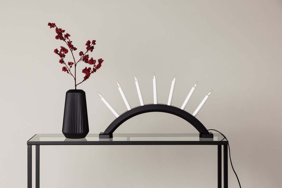 Vianočné osvetlenie Elira - držiak adventných sviečok so 7 sviečkami